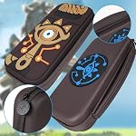TIKOdirect Trousse d'accessoires pour boîtier de transport pour commutateur 2, Case de voyage portable avec couverture de protection, protecteurs d'écran, 4 Bouchons de poignée et stickers mignons, Noir