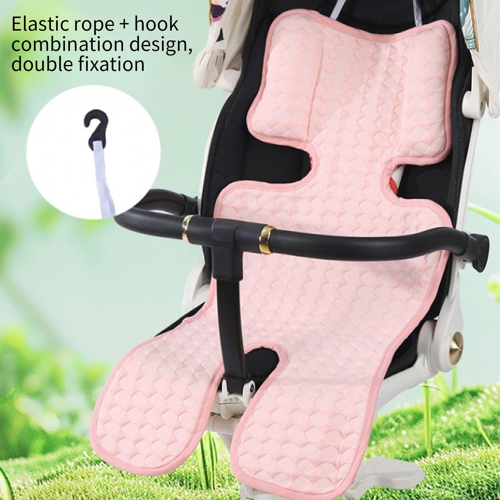 Almohadilla Refrescante para Cochecito - Almohadilla Fresca Portátil para Bebés,Forro Termorregulador para Silla De Auto, Columpios Y Cochecitos con Acabado Fresco