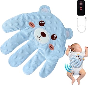 Baby Soothers for Sleep, Baby Soothing Palm for 0-3 Years, Automatic Patting Butt Patter Pillow, Sleep Buddies for Newborns, with Remote Control