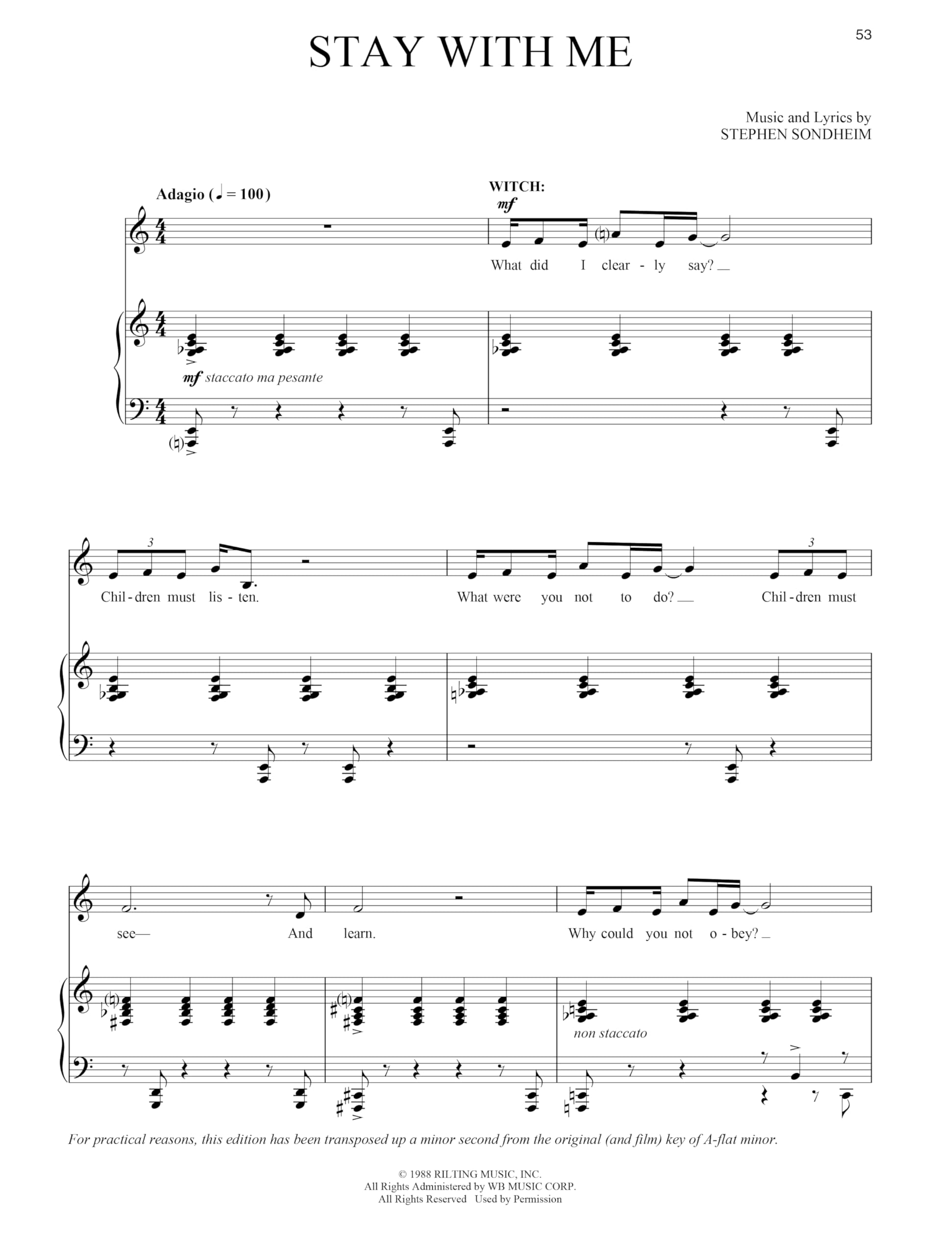 Into the Woods. Chant et Piano.