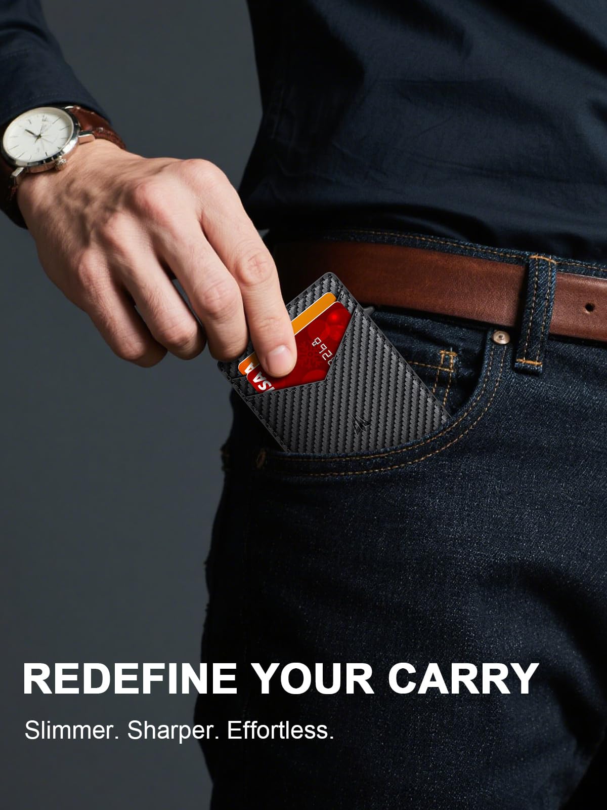 Wallet for Men，Slim Minimalist Wallet with Money Clip ＆ ID Window, RFID Blocking Pop-Up Credit Card Holder，Smart Auminum Mens Wallet Holds 9-13 Cards, Front Pocket Bifold (Magnetic Closure, Gift Box)