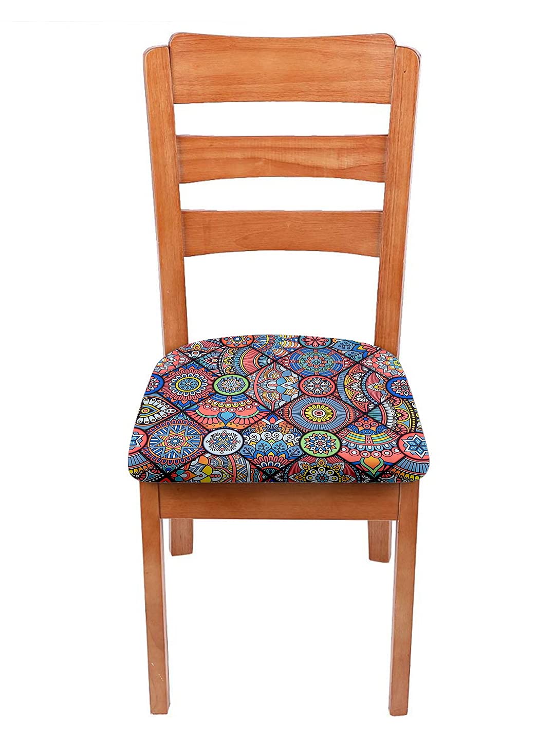 Cortina Dining Chair Seat Covers | Damask Digitally Printed | Polyester-Spandex Mix | Machine-Washable | 23 x 23 Inches | Wrinkle Resistant & Non-Slip | Cushion Protectors | Pack of 2 |Grey 4-image-45