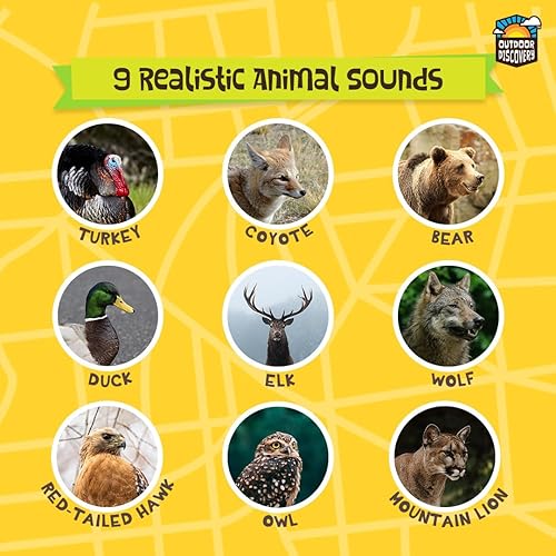 Miniatura 3 de Toysmith Outdoor Discovery, llamador de animales Hoot-N-Hollar, cuerno de 9 pulgadas con 9 sonidos de animales, para niños y niñas a partir de 5 años
