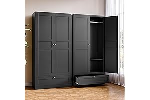 Black Metal Closet with Doors