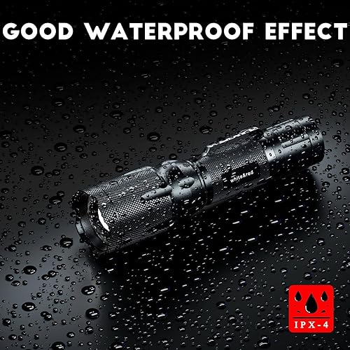 Miniatura 6 de Linterna roja mejorada, blanco brillante y opciones de luz roja de alta y baja potencia con memoria, lente de zoom, linterna pequeña LED portátil