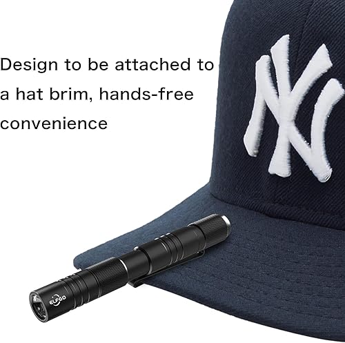 Miniatura 4 de Linterna LED de 350 lúmenes recargable, 3 modos, linterna con clip de tamaño de bolsillo, pequeña linterna delgada de mano para enfermera,