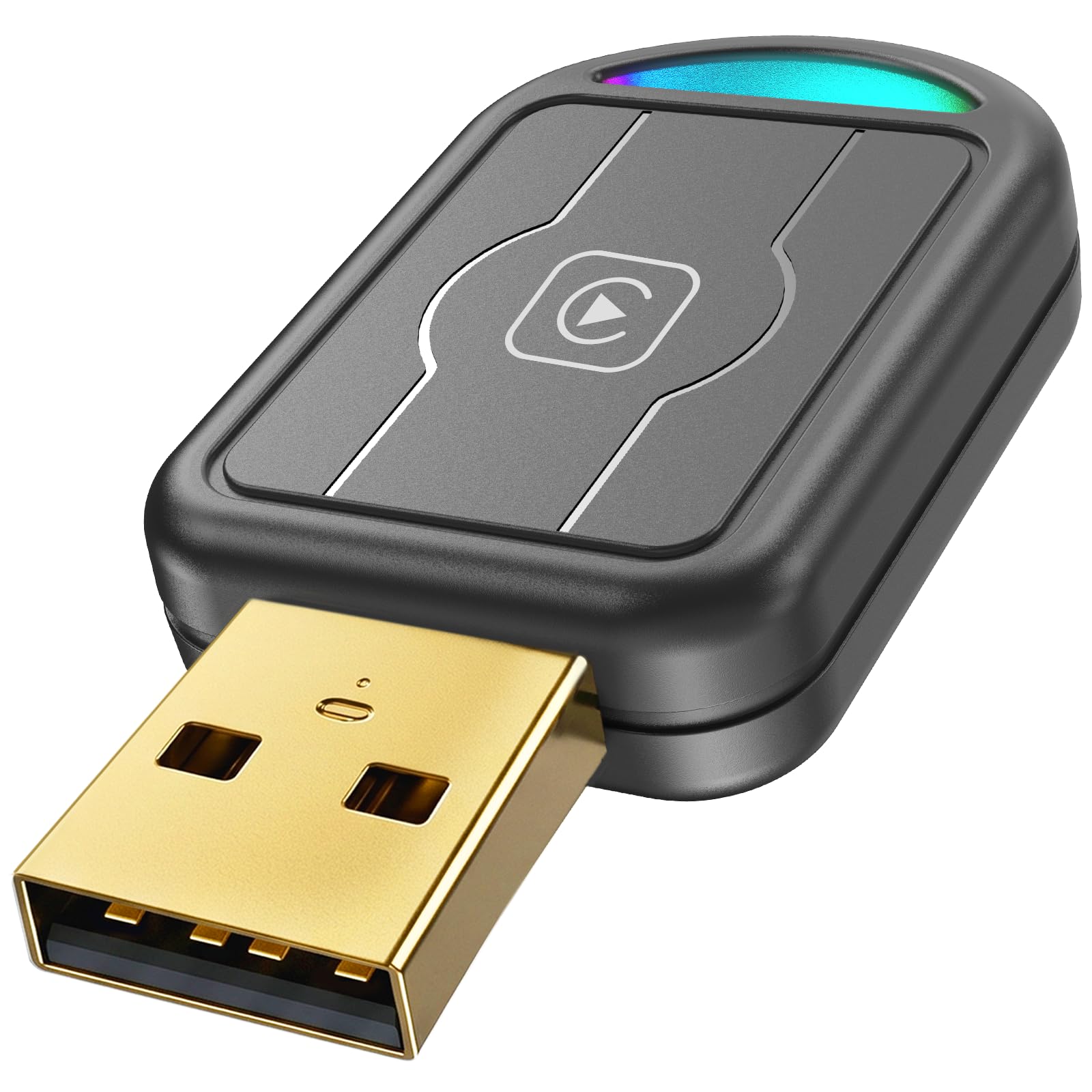 Wireless CarPlay Adapter for Apple iPhone - Convert Wired to Wireless Car Play, Mini &amp; Gold-Plated Connector, A8 Chip, Quick Auto Connect, USB A/C Plug and Play, for iPhone iOS 10+ &amp; Cars from 2016+