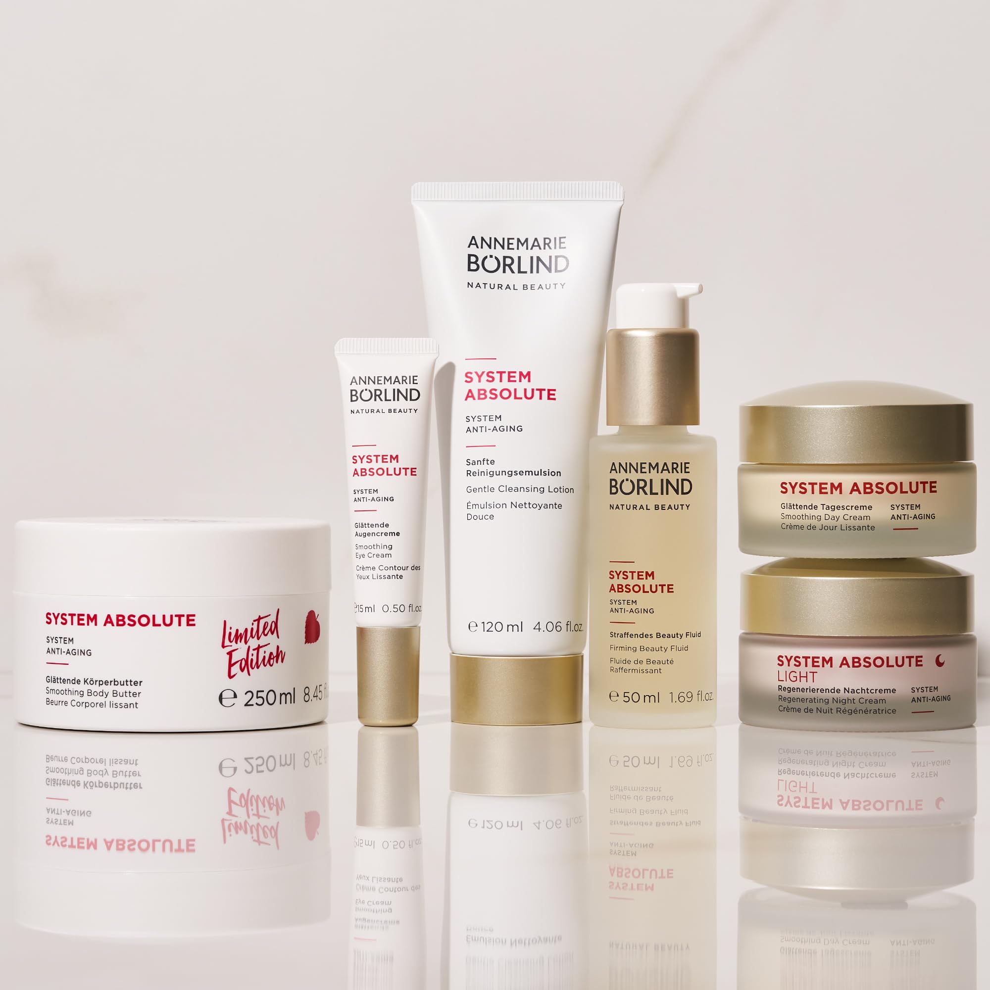 ANNEMARIE BÖRLIND SYSTEM ABSOLUT SYSTEM ANTI-AGING Glättende Körperbutter (250ml) - Samtweiches, Glattes Hautgefühl, Spendet Intensiv Feuchtigkeit, Bewahrt die Hautfeuchtigkeit, Vegan