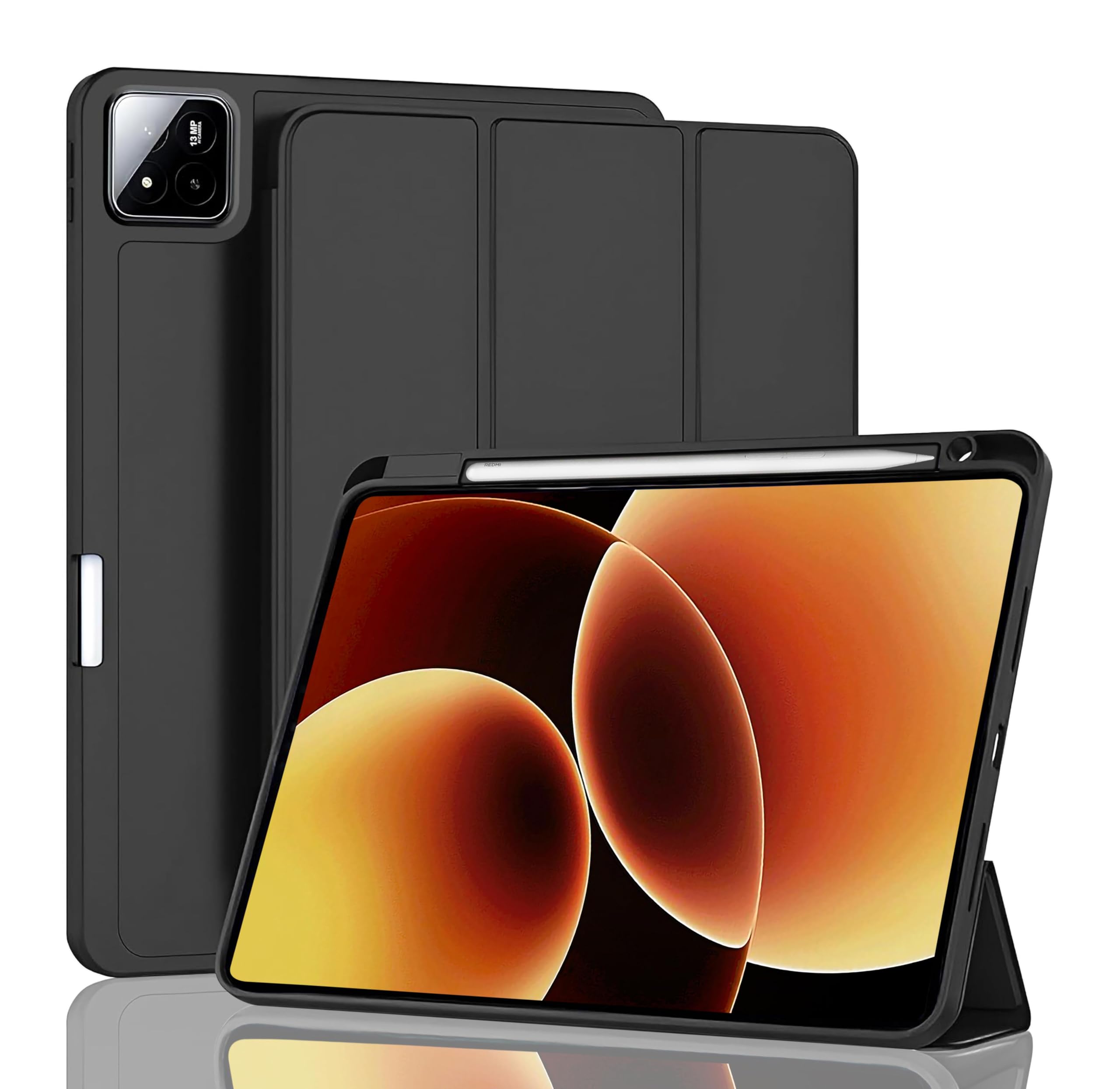ProElite Cover for Xiaomi Mi Pad 8/Pad 8 Pro 11.2 inch Cover, Soft Flexible Flip Case Cover with Pen Holder for Xiaomi Mi Pad 8/Pad 8 Pro 11.2 inch, Support Auto Sleep Wake, [Recoil Series] - Black-image-24