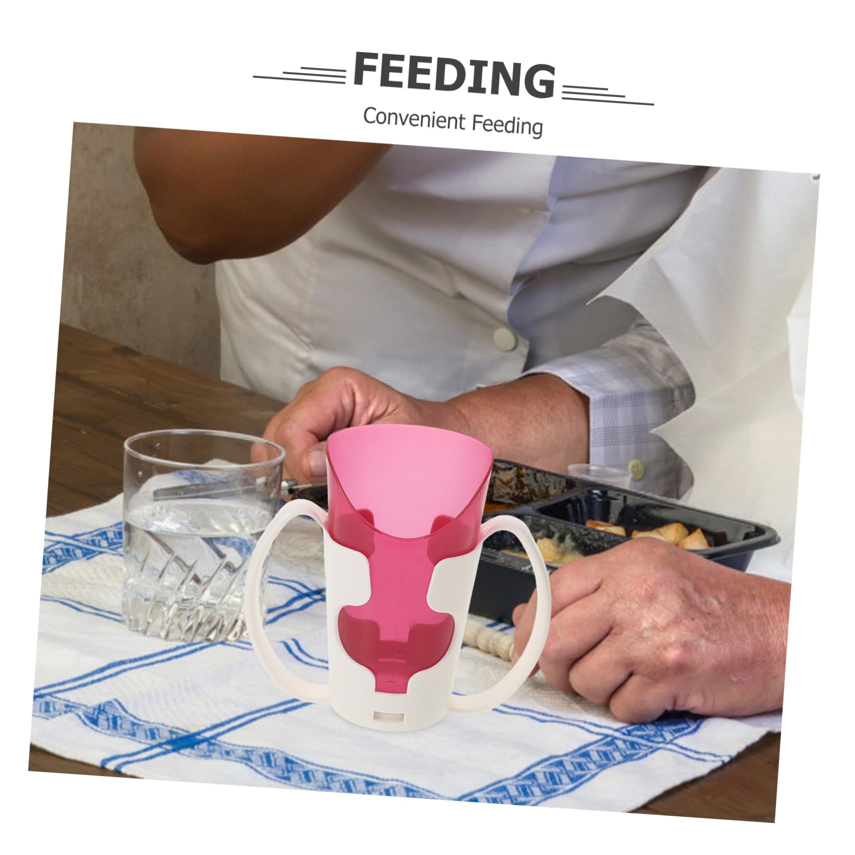 PRETYZOOM 3piezas Taza De Alimentación para Pacientes Dificultad De Deglución Vaso para Ancianos Copa para y Alimentos Diseño Ergonómico para Cama y Sillas De Ruedas