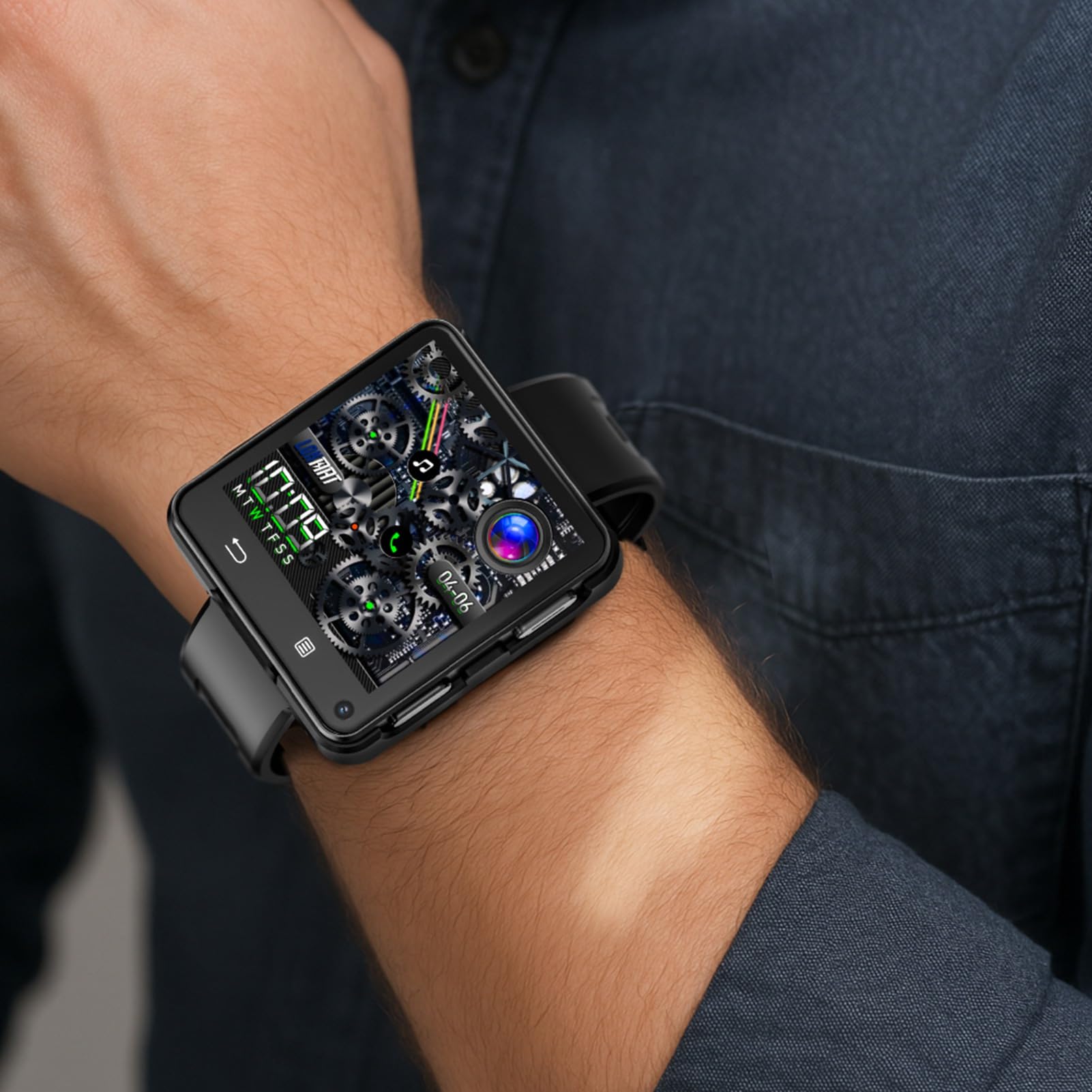 4G mit Nano SIM -Kartensteckplatz, 2,64 Zoll Touchscreen, 4 GB + 64 GB Speicher, Unabhängiger Telefonanruf, WLI -GPS -BT -Smartwatch, Schrittzähler