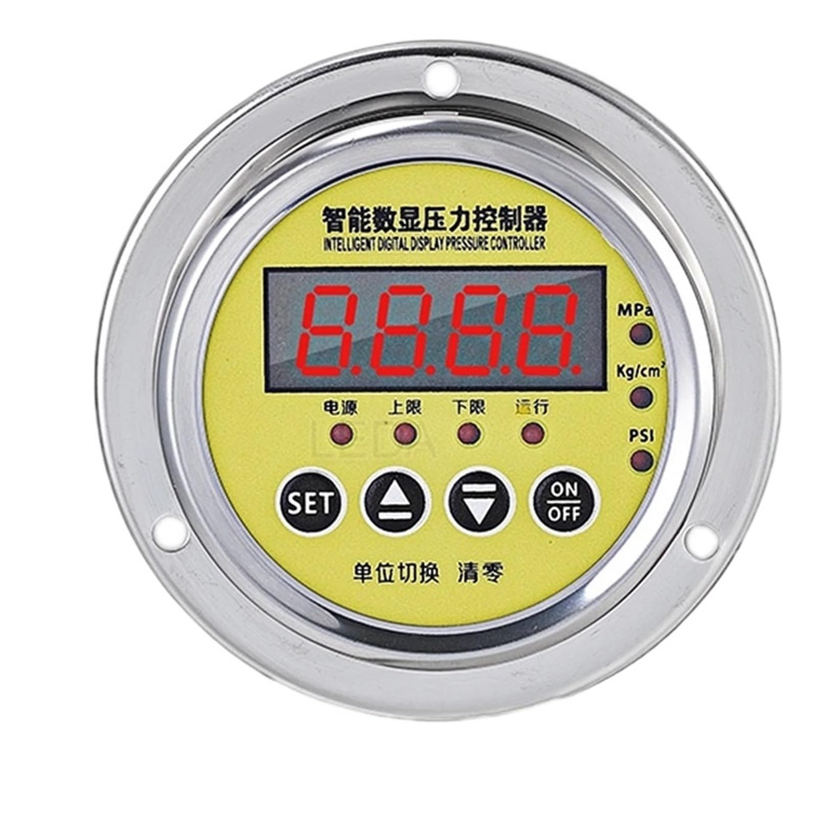 Druckregler, 1 Stück Y60 axialer Digitalanzei-Druckschalter-Controller, intellintes elektrisches Kontakt-Manometer, Wasser, pneumatisch, hydraulisch(2W DC12V,0-4Mpa)