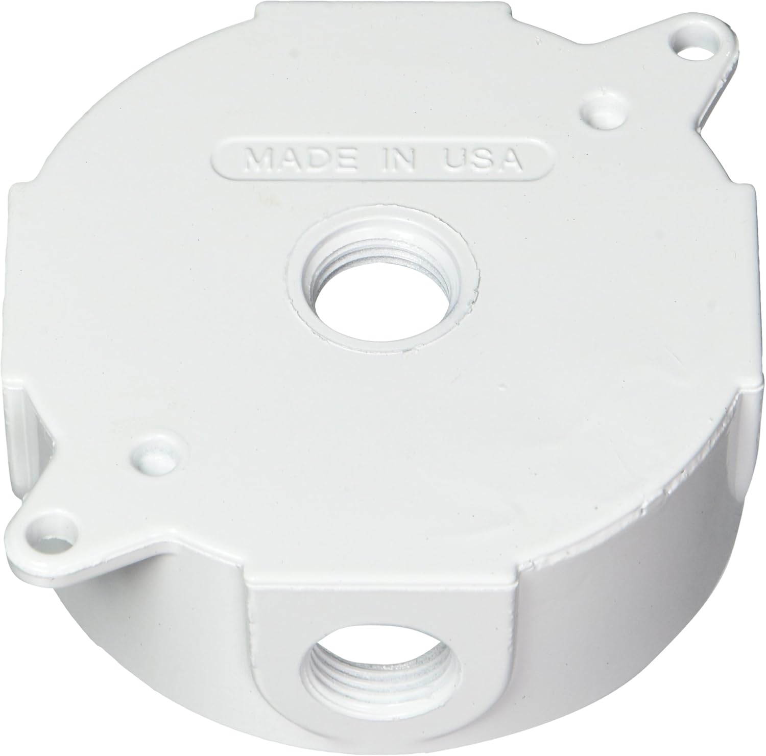 Greenfield Made in The U.S.A. RB25WS Series Weatherproof Electrical Outlet Box, White - 