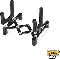 Vista 4 de Soporte para instrumentos musicales con soporte para arco para violín, portátil y plegable (negro)