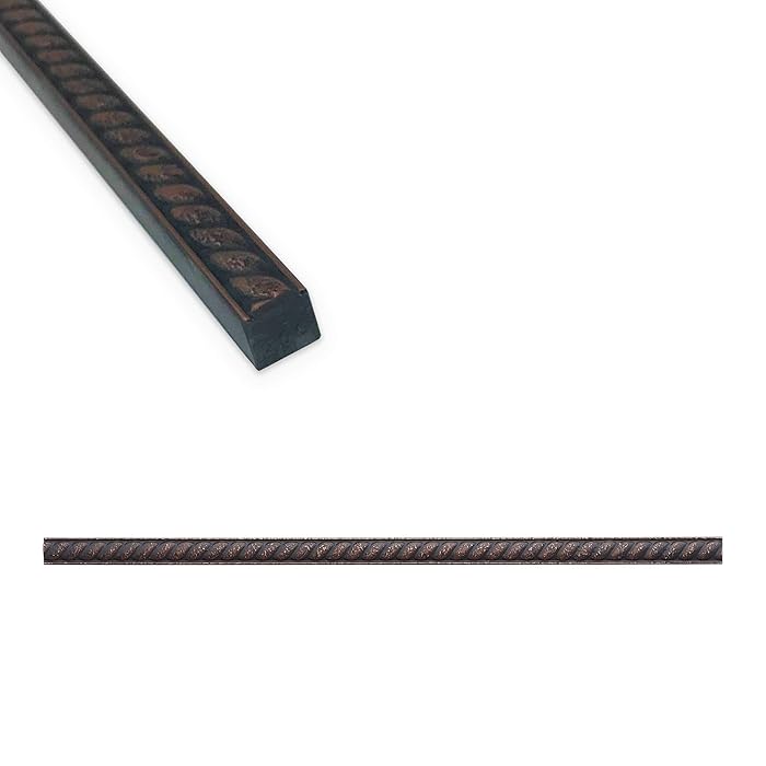 Buy Questech Rope Tile Trim, 1/2 x 12 inch Decorative Tile Edge Pencil Liner, Oil Rubbed Bronze