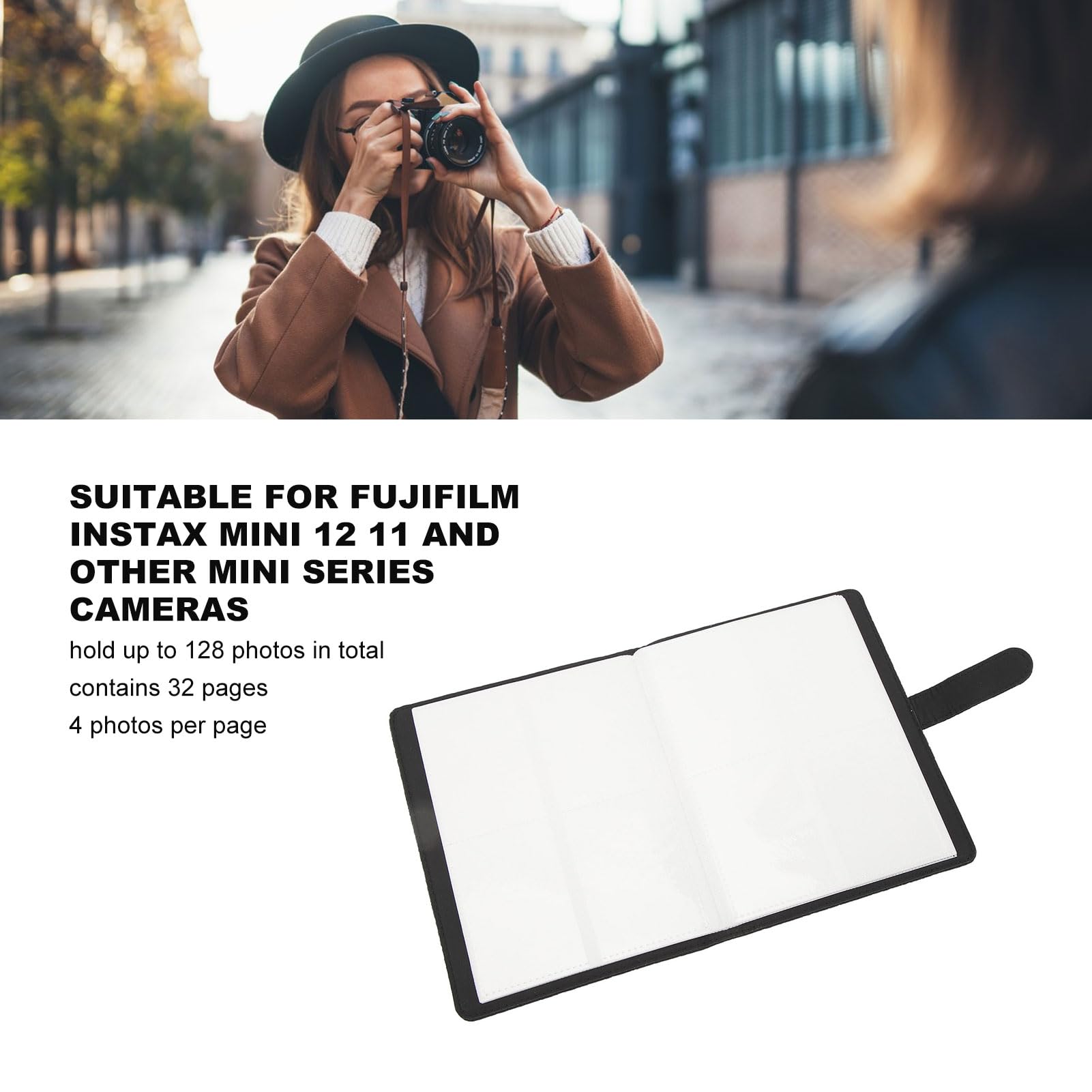 Mini Fotoalbum Pu Lederen Foto Cover Boek Geheugen Boek Voor