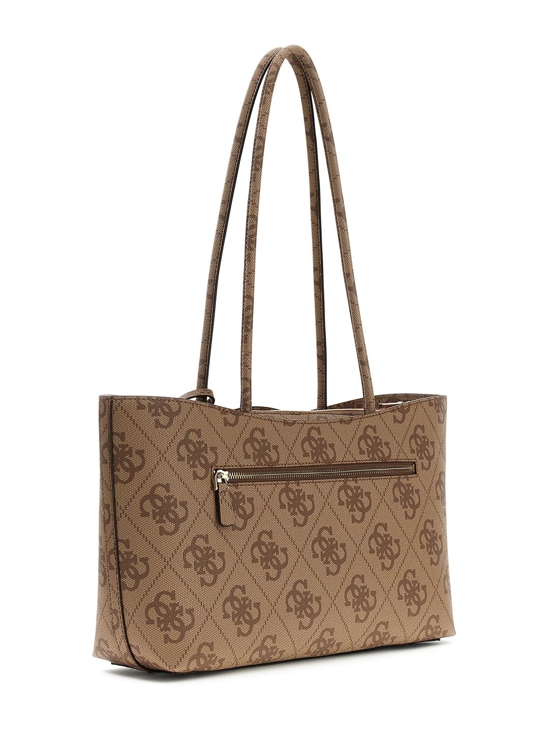 Guess Torebka damska z logo Pu Janie z nadrukiem Latte