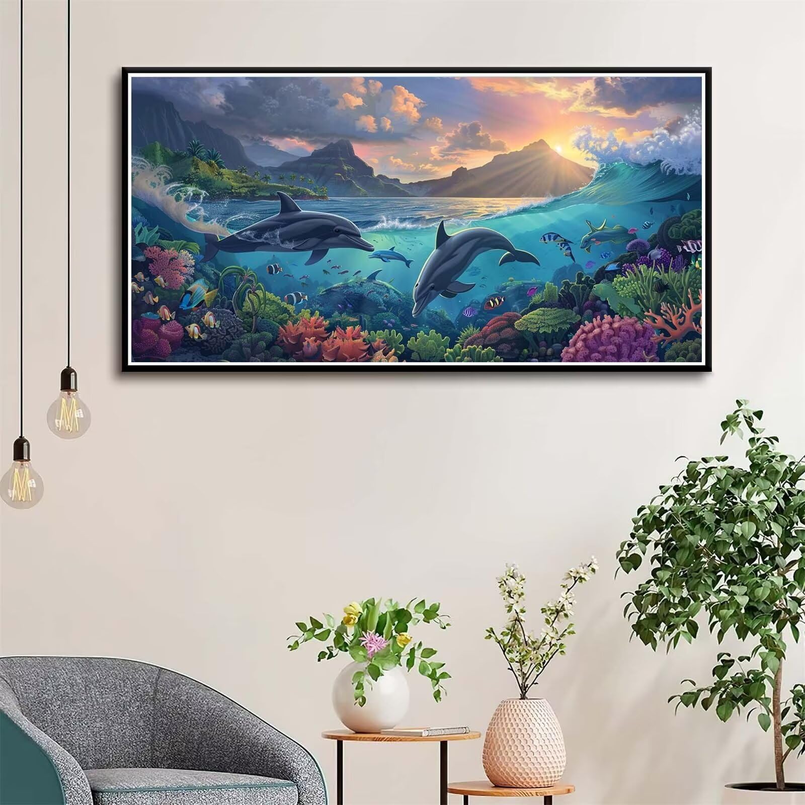 DIY Diamant-Malerei-Set – Personalisierte Gemälde Für Zuhause | 30x30 Cm | Vollständiges Kit Inkl. Leinwand & Werkzeug