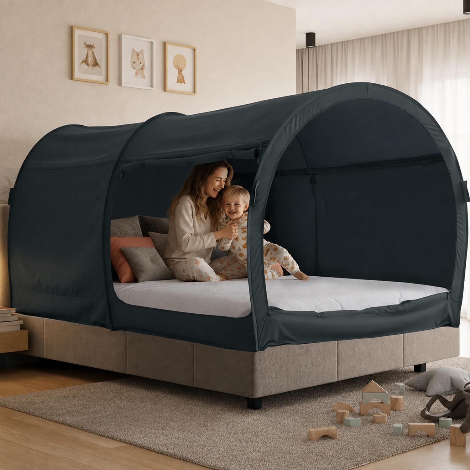 bed canopy tent Dream Tents Bed Shelter Cabin Indoor Privacy Warm Breathable Pop Up Full Size for Kids and Adult Patent Pending PitchBlack(Mattress Not Included) : Home & Kitchen Größe:4kg Box Neil Larsen – High schnee easily fitting over a