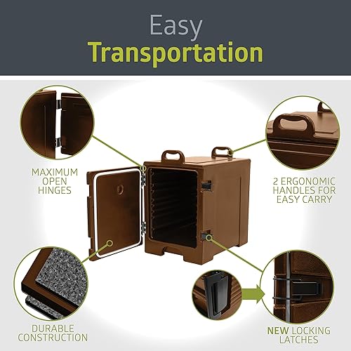 Miniatura 10 de Pearington Portador de alimentos aislado de carga final de 81 cuartos para 5 sartenes de tamaño completo