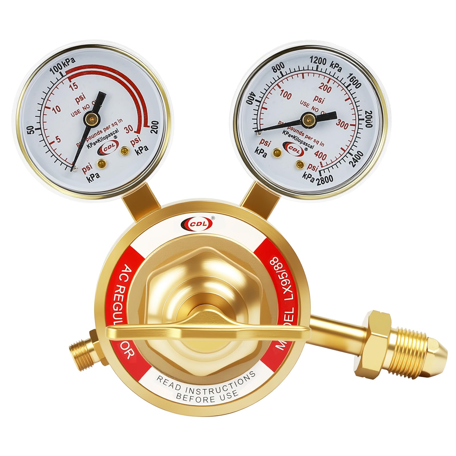 CDL LX95 Extra Heavy Duty Acetylene Regulator CGA510,Forged Brass