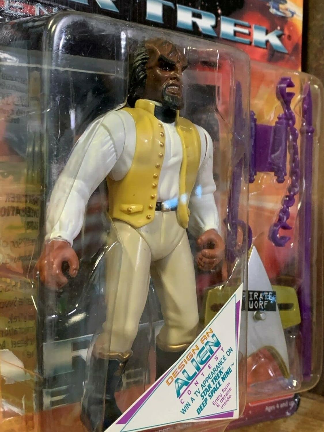 Star Trek Generations Lieutenant Commander Worf in 19th Century Outfit 4 inch Action Figure