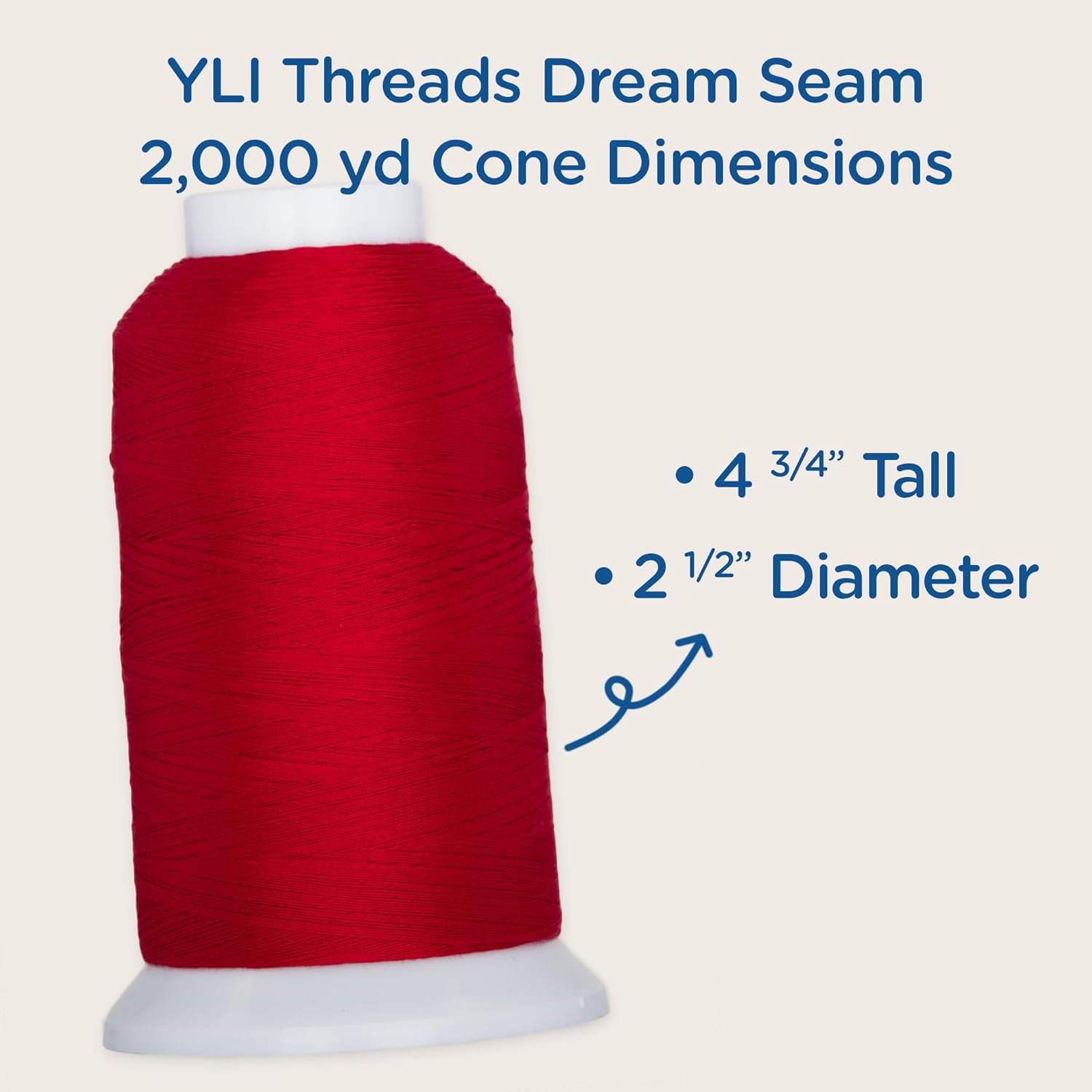 YLI Cotton Quilting Thread – 50 wt Egyptian Cotton for Piecing & Quilting - Low-lint & Strong - 2,000 Yard Cone - Night Time