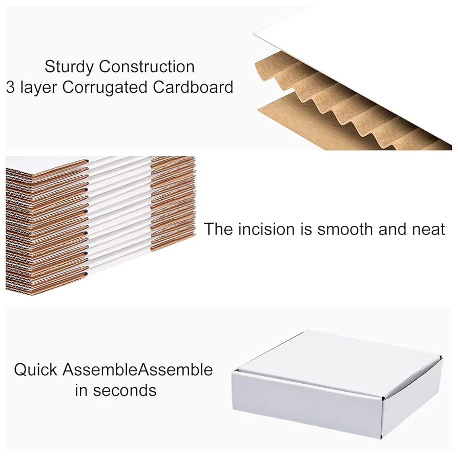 ガキ水ワンケース未開封30本入り箱売りバラ売りナシ KBG Small Shipping Boxes 4X4X1 inch,White Corrugated