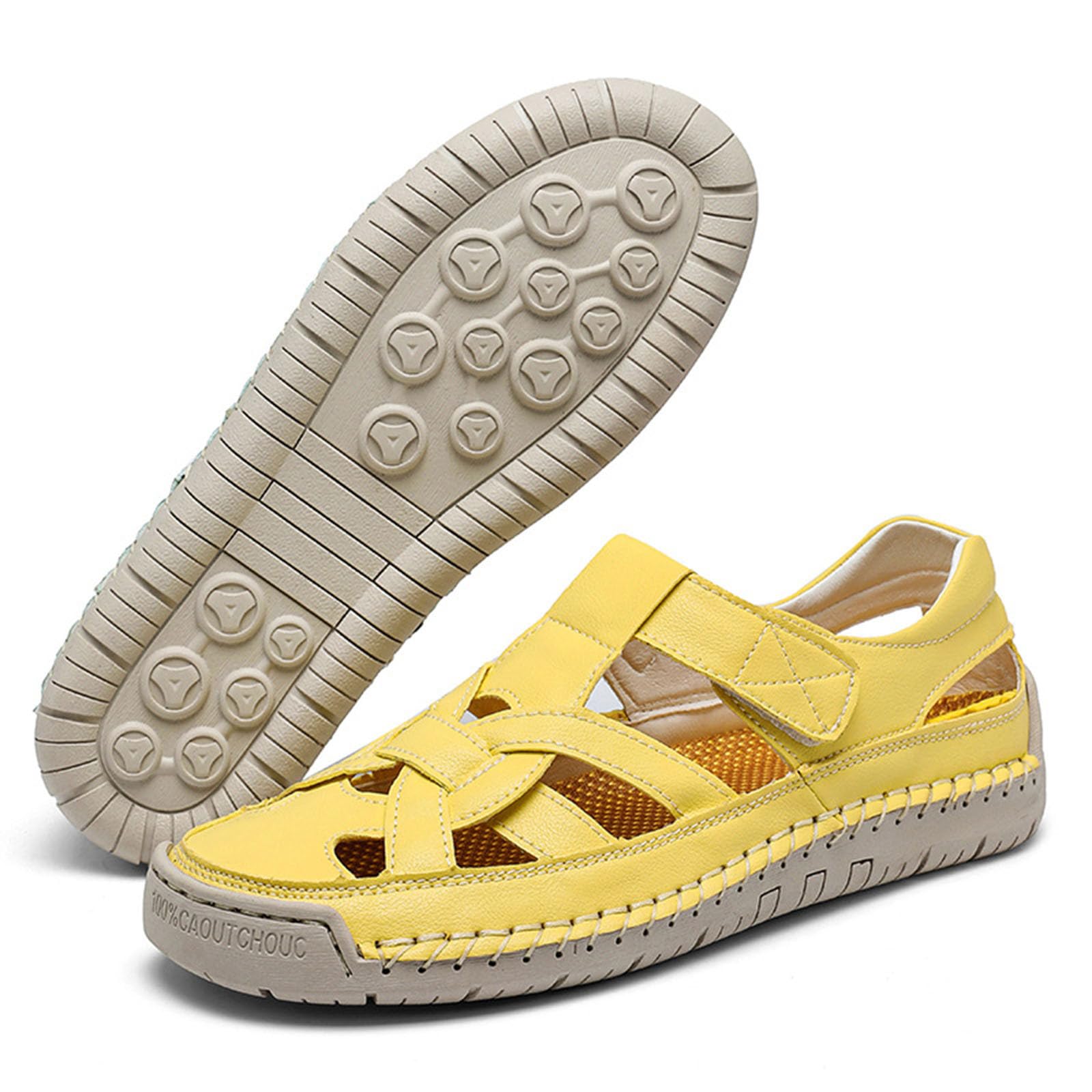 Sandales orthopédiques fermées avec sangle large pour femme