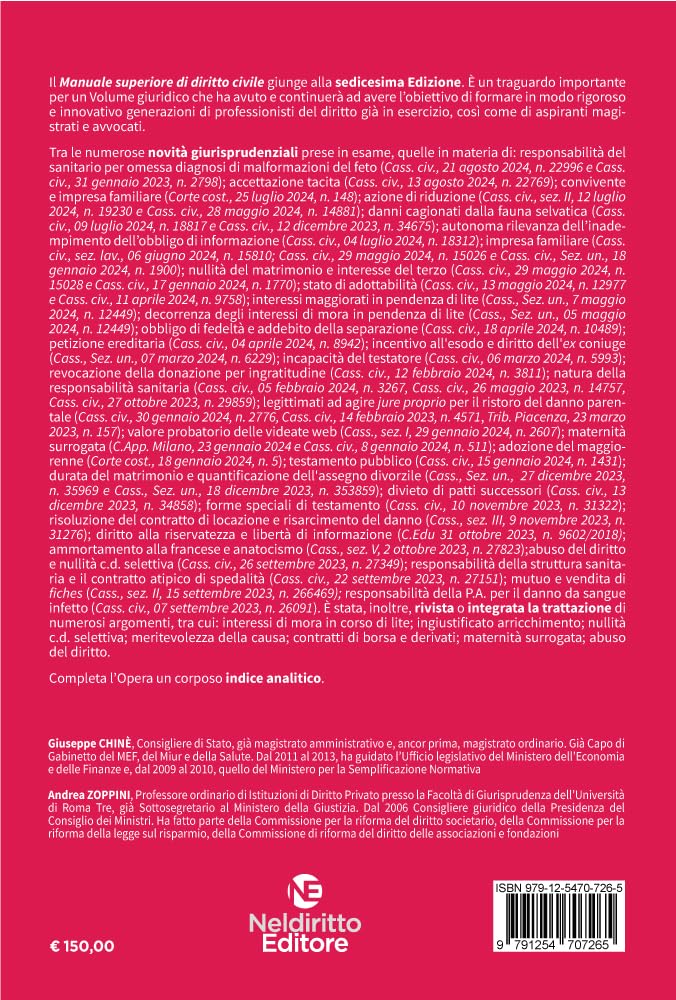Manuale superiore di diritto civile 2024/2025 per concorso in magistratura e concorsi superiori