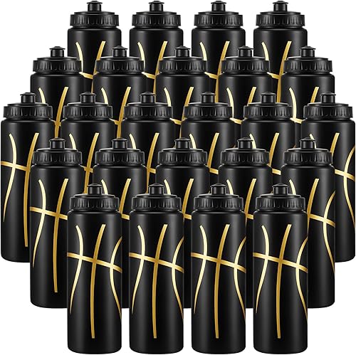 Yaomiao Botella de agua de baloncesto de 20 onzas, reutilizable, sin BPA, para apretar, artículos de baloncesto para regalos de fiesta deportiva