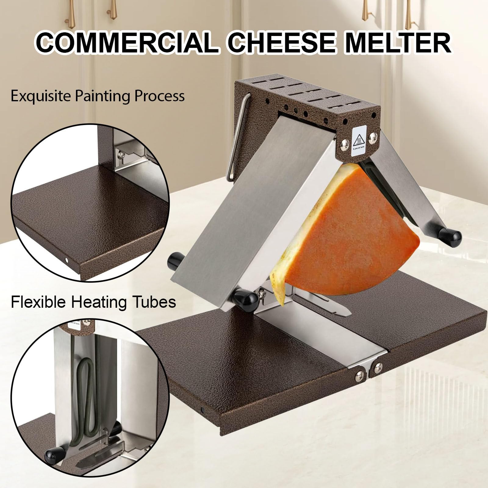 Macchina per Raclette, Riscaldamento Rapido Multifunzione per Cucina, Angolo Regolabile, Inox Durevole, Servizio A Tavola E Convivialità