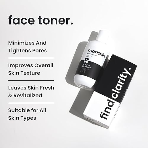 Miniatura 2 de Tónico facial para hombre | Tónico diario natural mejora la tez facial de los hombres | Limpieza de poros astringente facial con hamamelis y aloe