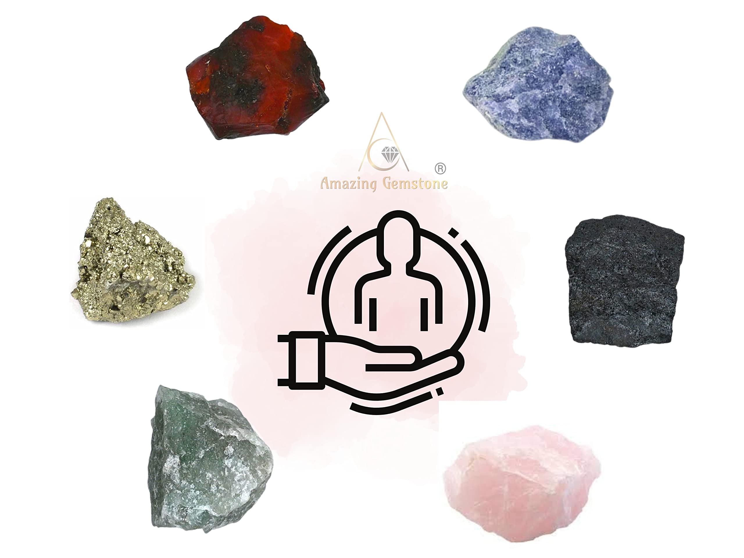 Amazon.com: Crystals for Motivation & Self Belief Manifestation, Set of 6  Green Aventurine, Pyrite, Hematite, Iolite, Carnelian and Rose Quartz  Healing Crystals and Stones : Health & Household