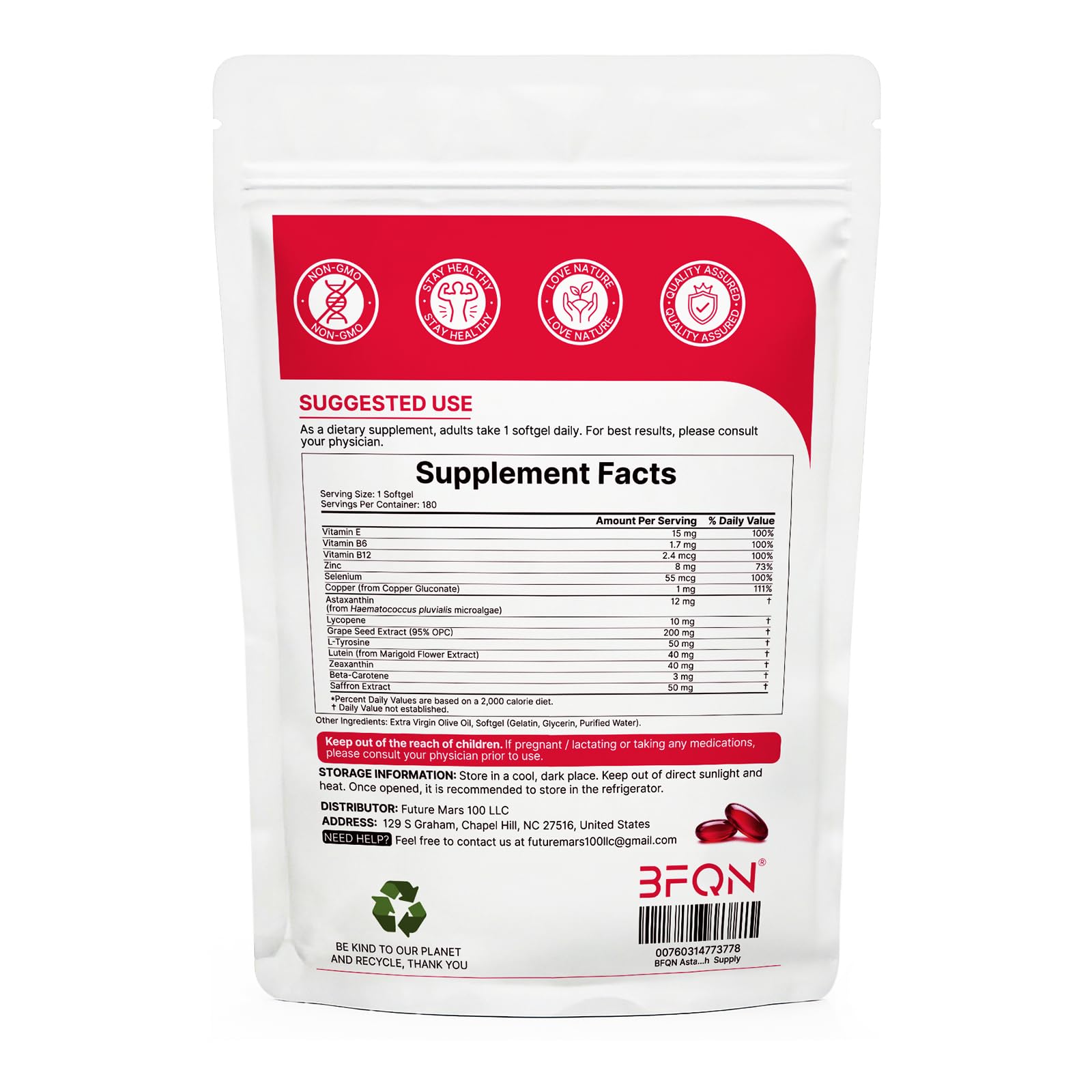 Astaxanthin 12mg, 14-in-1 Astaxanthin Supplements, 180 Softgels — Amazon image 8