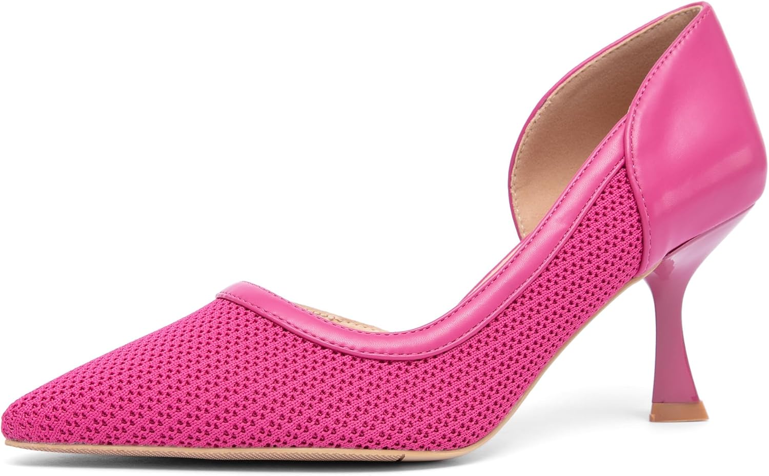 NEWBELLA Women's Elegant Kitten Heel Pumps - Pointed Toe Mid Heel Dress Shoes, Comfortable Office Pumps for Daily Commute & Professional Wear