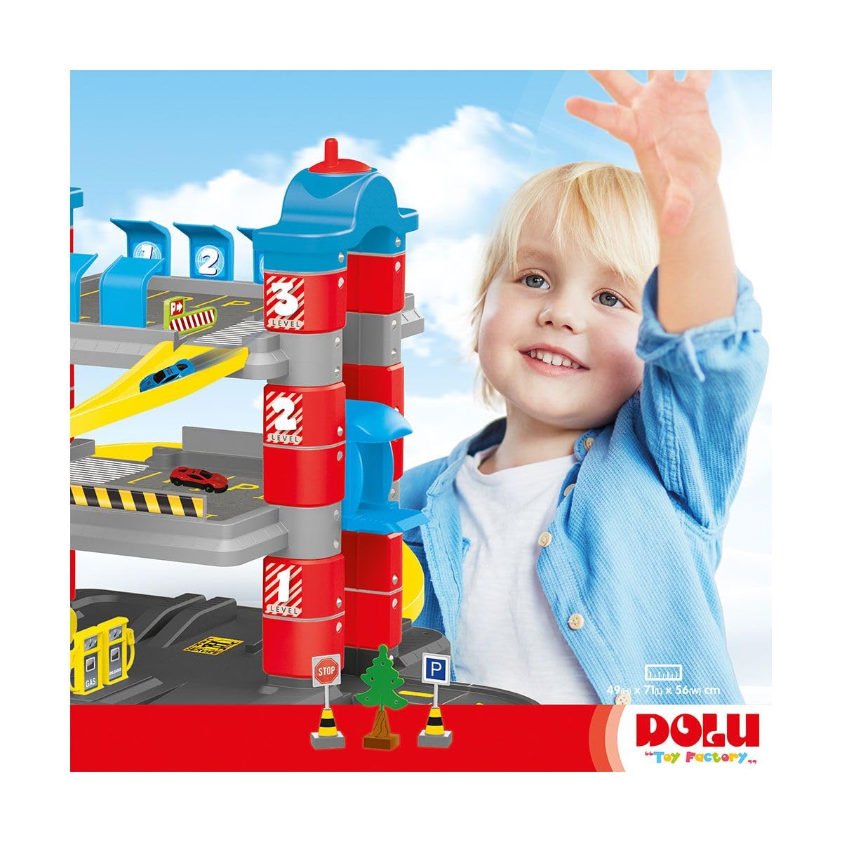 DOLU Garage auto a 3 livelli con ascensore e 2 auto pressofuse