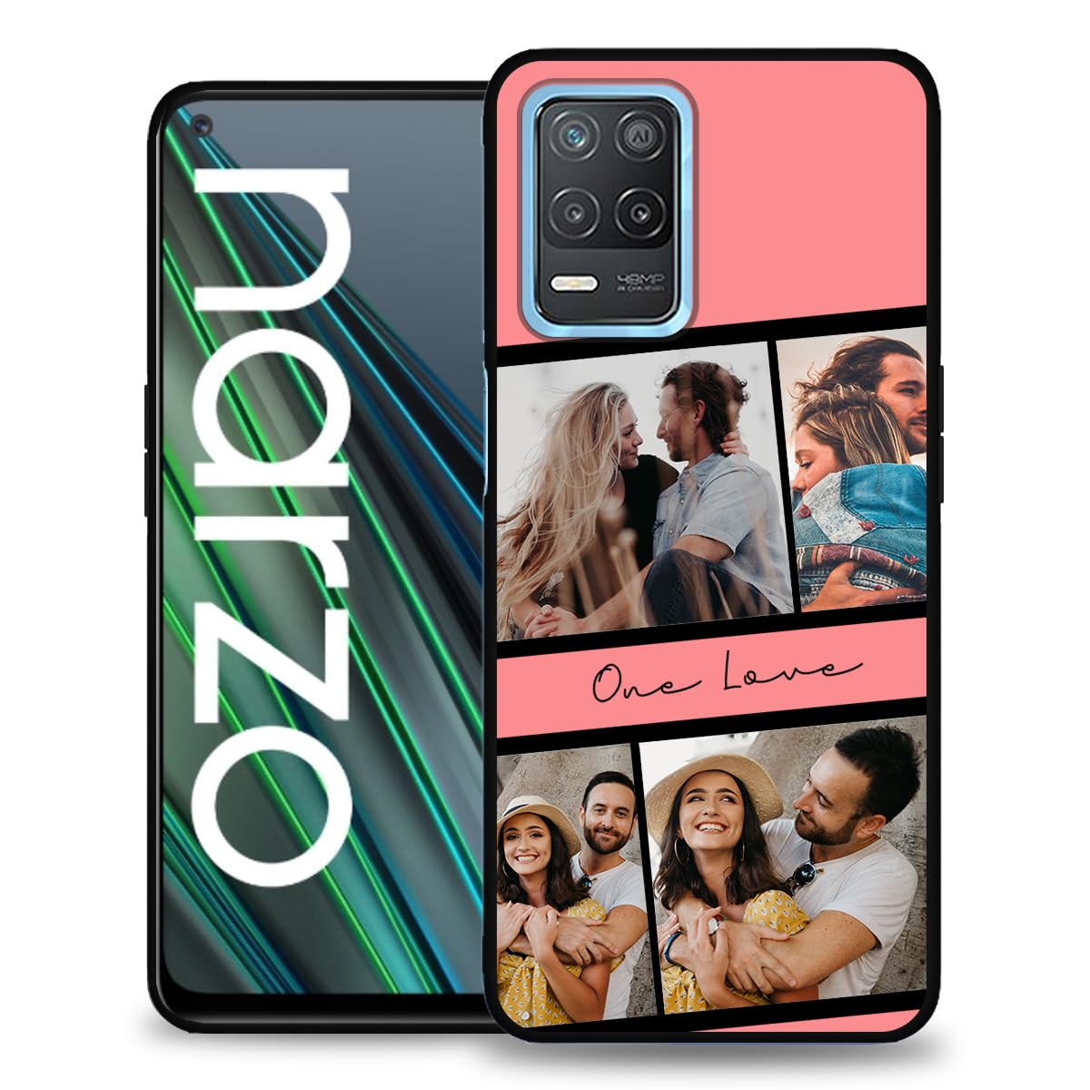 Personalized Case for Realme Narzo 30 5G/GT 2 Pro Neo Master Edition/X50/X2/9 Plus/XT C25Y C21-Y C21 C17 C15 C11 C3 C2 Phone Cover with Picture Text Customizable,Customize Slim Thin TPU Protected Case