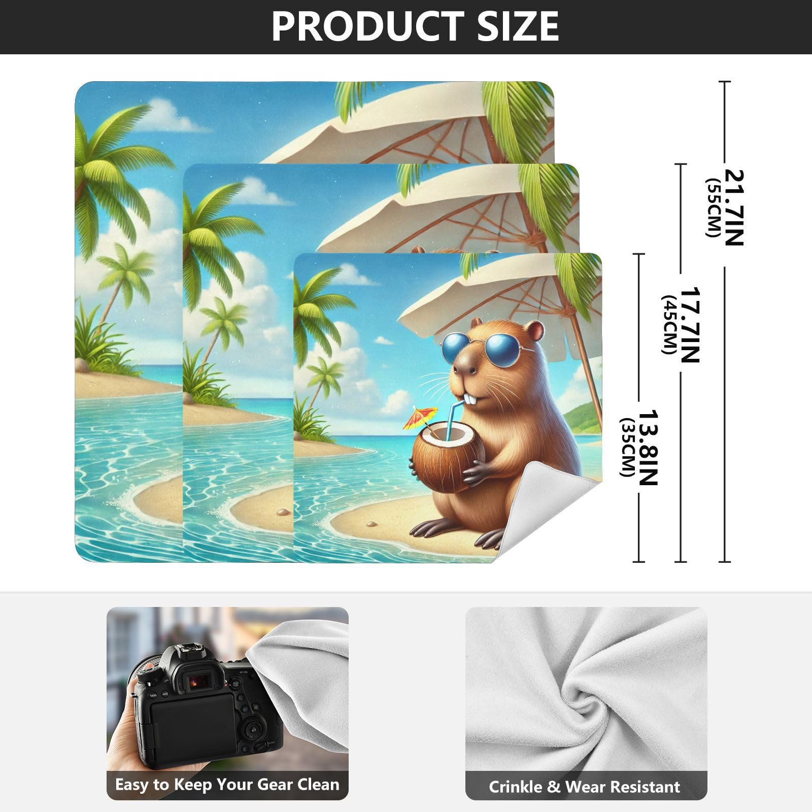 Joko Ivery Capybara Summer Coconut Camera Lens Wrap 21.7