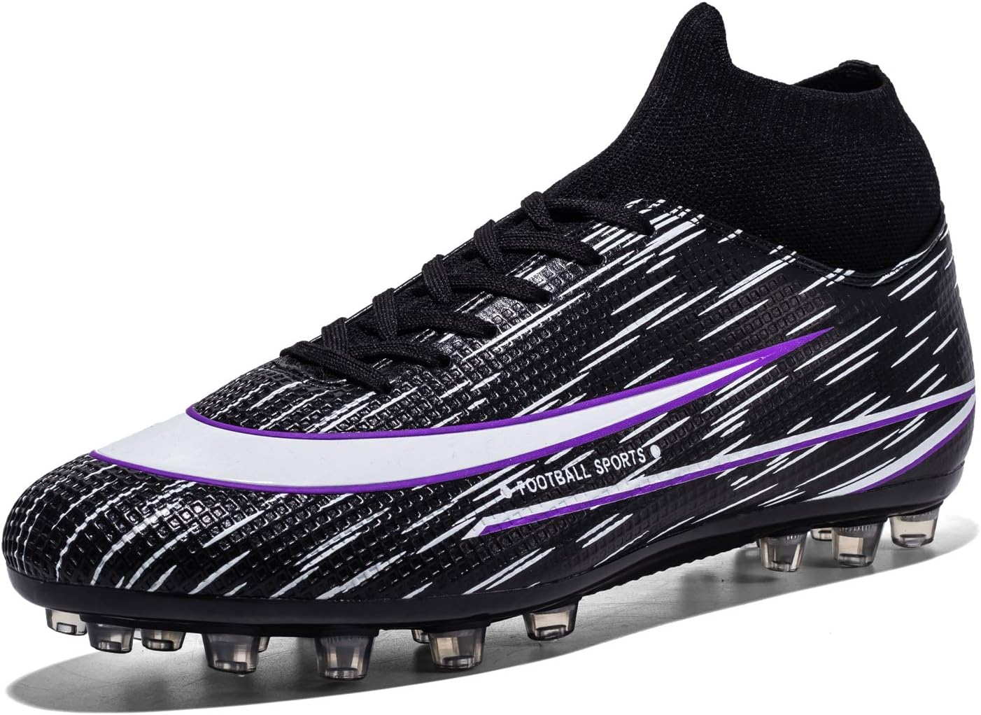 LGLMen Soccer Boots with Cleat Breathable Football Shoes Ankle for Outdoor Running Walking Athletic