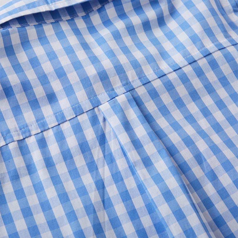 Spring&Gege Camicia a Maniche Lunghe da Ragazzo in Popeline Scozzese con Bottoni