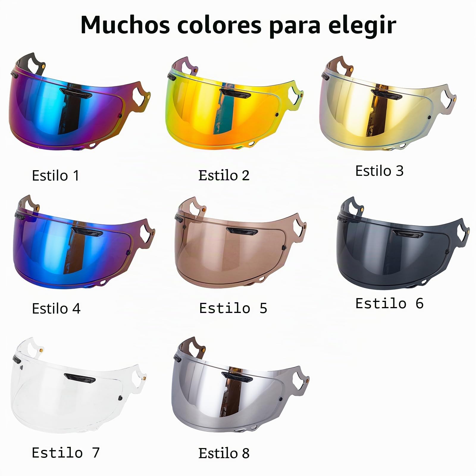 Shkalacar Lente de Casco, Visera para Casco de Moto Reemplazo para Arai RX-7X REO XD RX-7V Vas-V Lente de Casco de Moto de Cara Completa