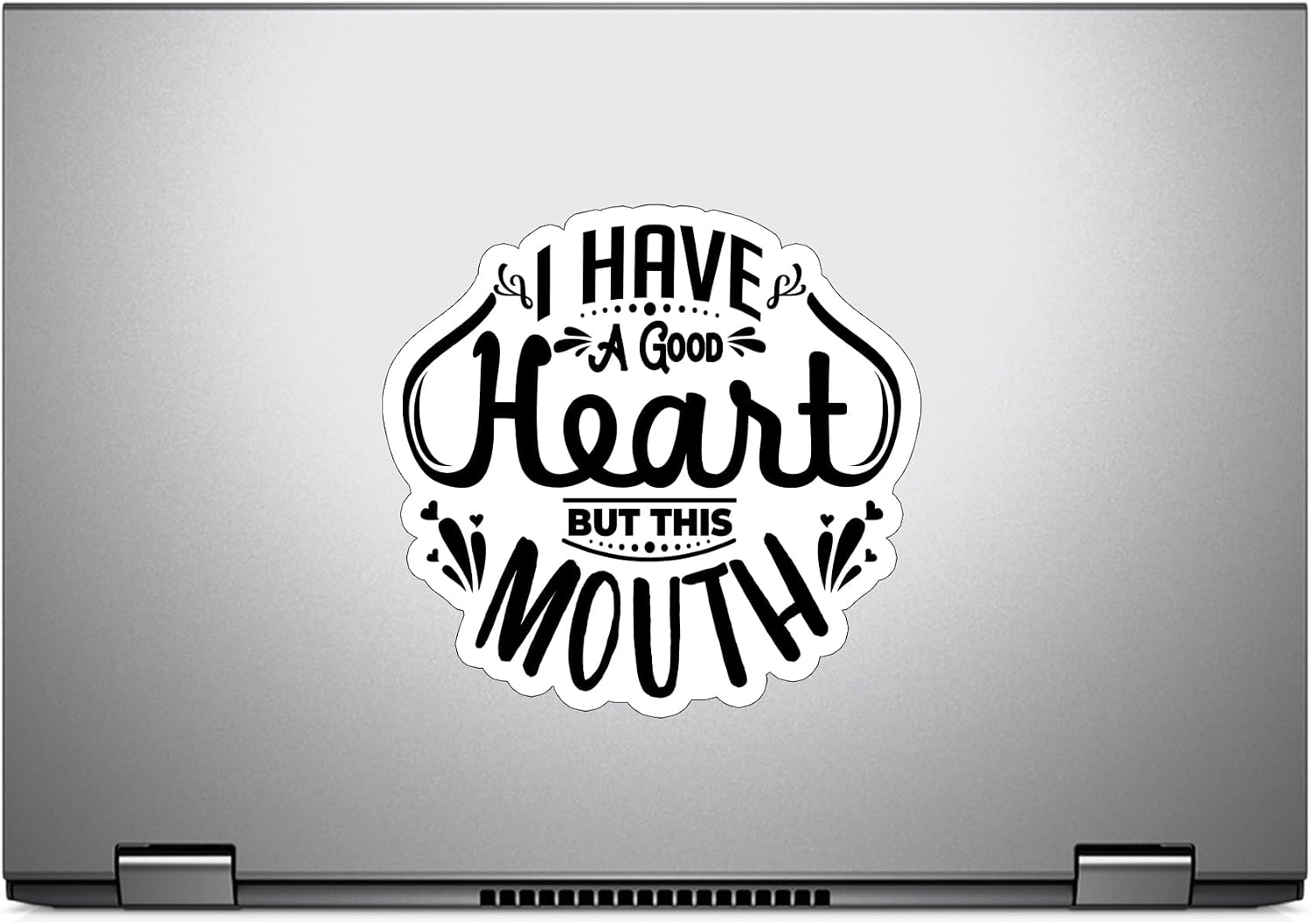 (3PCS) I Have A Good Heart But This Mouth Sticker for Phone Tablet Laptop Car Truck Window | 3" Sticker image 5