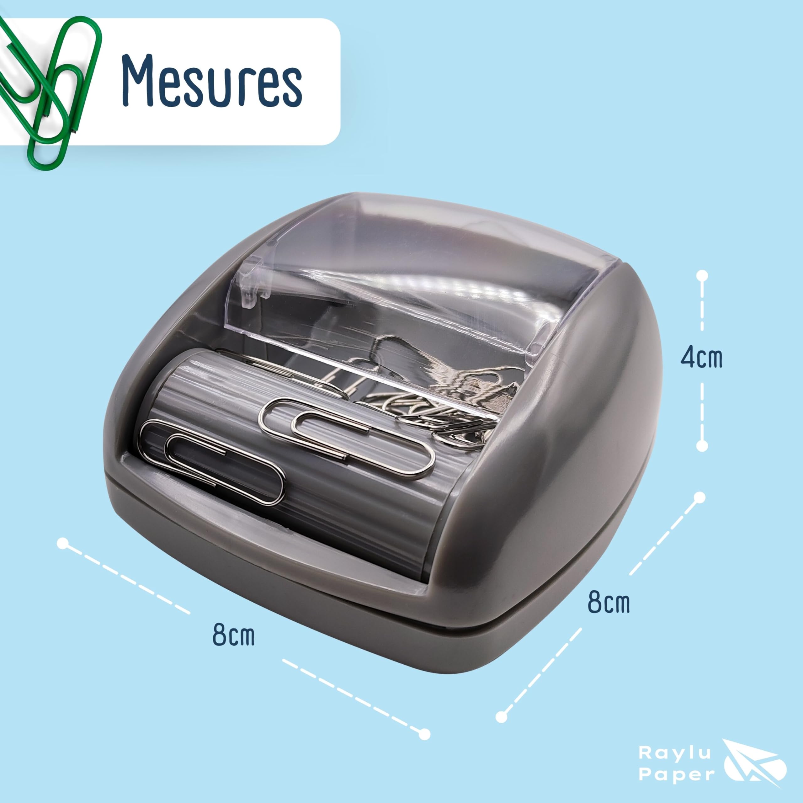Distributeur De Trombones Transparent - Boîte Rangement Pratique Avec Couvercle Pour Bureau Ou Maison - 4