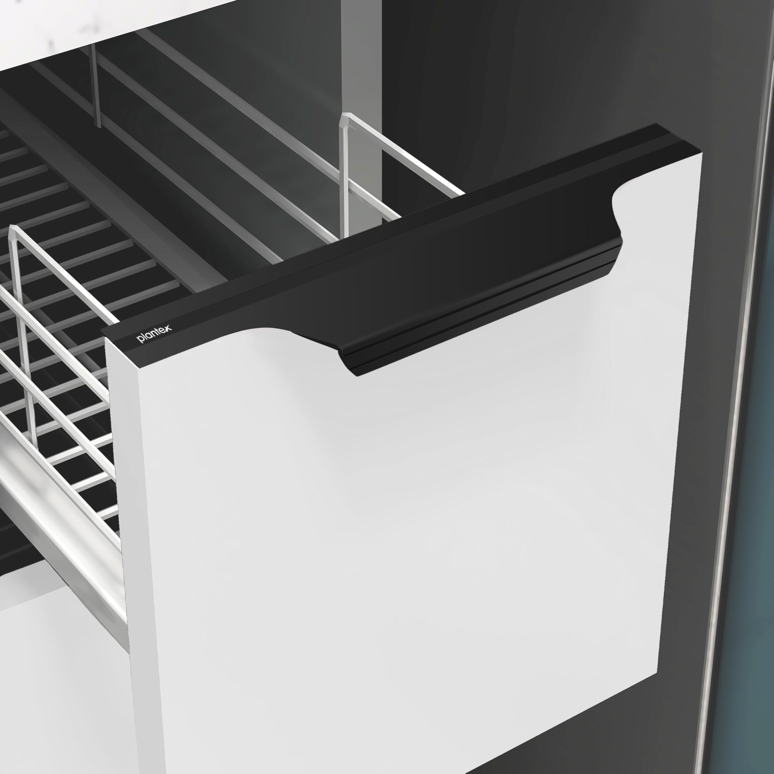Plantex Profile Handles - Black Kitchen Drawer Pulls -14 Plantex Profile Handles - Black Kitchen Drawer Pulls -14