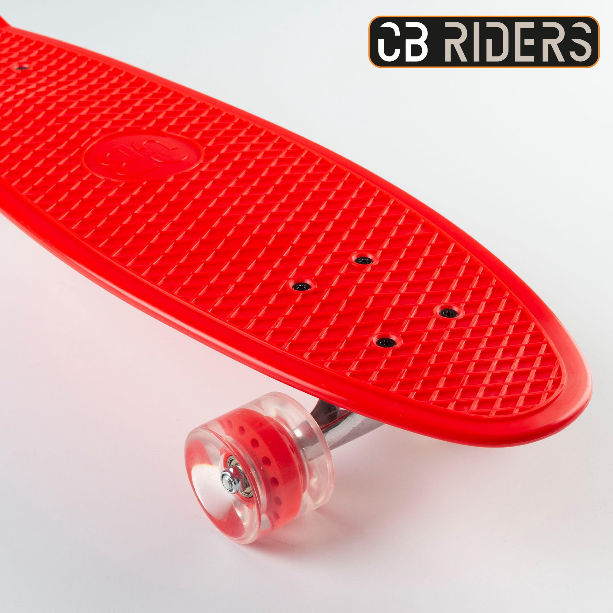 COLORBABY CB Riders, Skateboard, Skateboard, Couleur Rouge, 71 x 20 cm, Axe Aluminium, Skateboard Enfant, Planche avec 4 Roues PU, Poids Maximum 100 kg, Cadeau 6 Ans (47196)