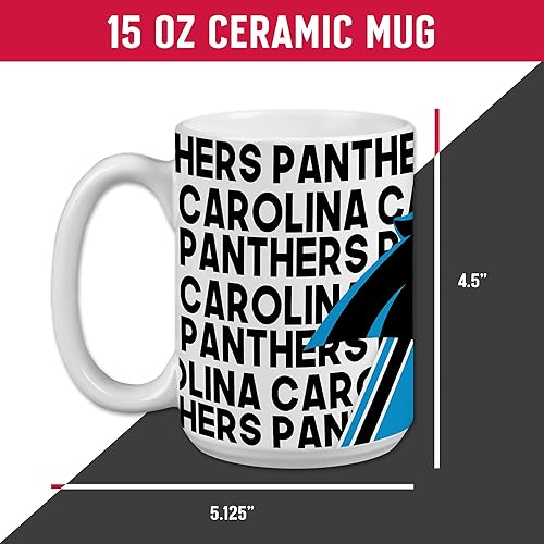 Vista 114 de Rico Industries NFL Football 15 oz White Ceramic Mug