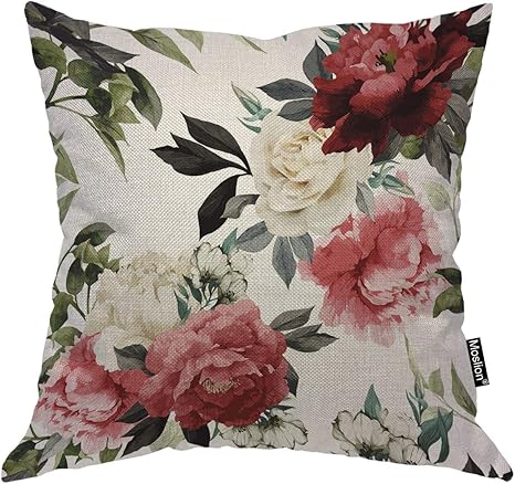 peony throw pillow