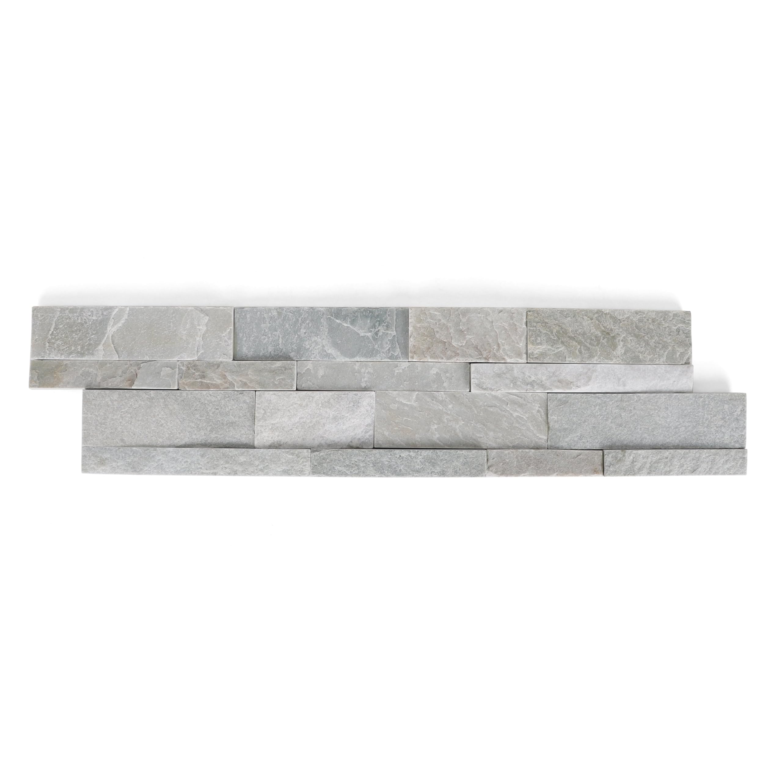 Natural Stone 3D Wall Panels - Decorative Wall Panels - Stacked Stone Accent Wall Panels - Stone Cladding Wall Paneling - Stone Backsplash (6, Himachal White)