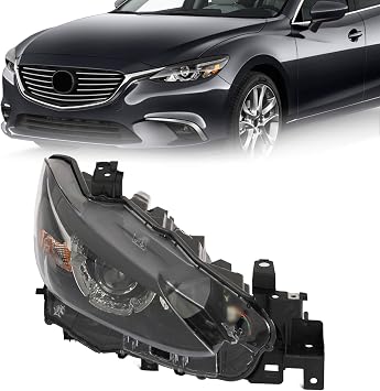 KARPAL Headlight Assembly Compatible with 2016-2017 Mazda 6 LED Headlamp w/AFS Passenger Side Headlamp Right Passenger Side, Replacement for GMN351031D